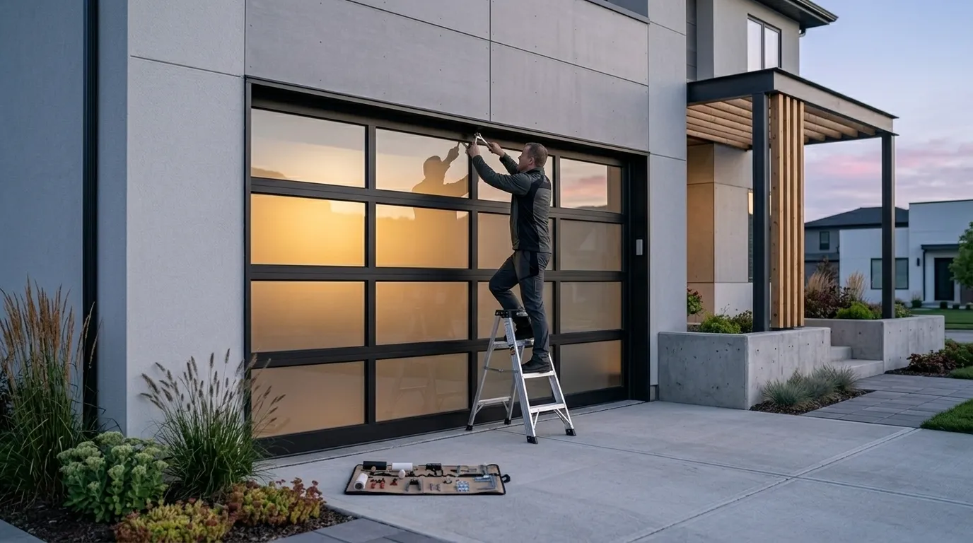 Commercial roll-up garage door